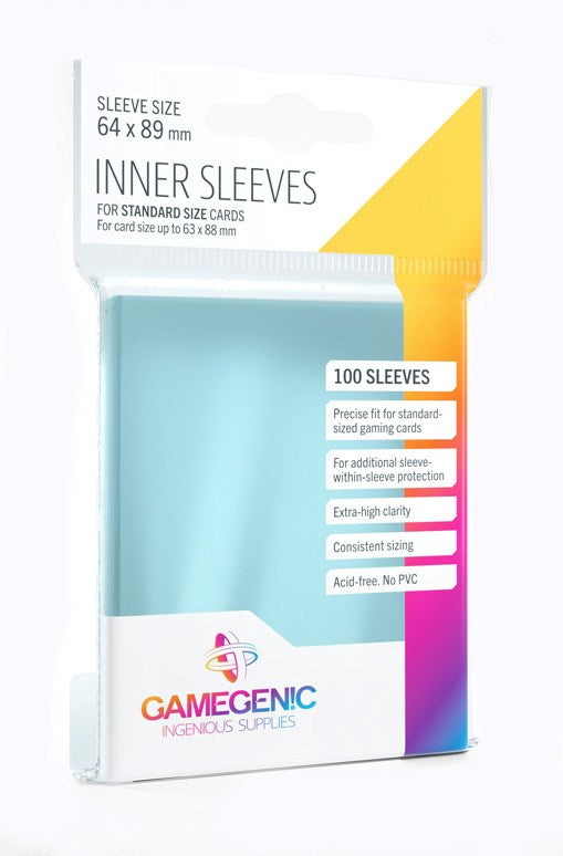 GameGenic Inner Sleeves - Clear (100-Pack) (Classic)